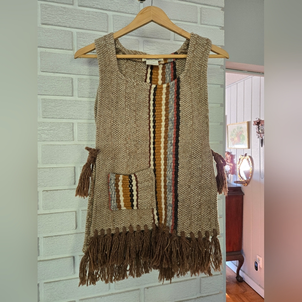 1970s HAND LOOMED EPSILON APRON TOP